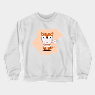 Cute Fox Character Crewneck Sweatshirt